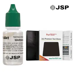 JSP 14K Gold Scrap Jewelry Testing Kit with Acid Test Liquid & 2x2 Premium Test Stone for Easy Karat Value & Purity Testing