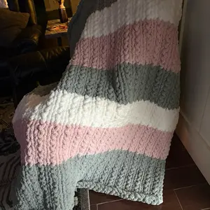 Chenille throw blanket