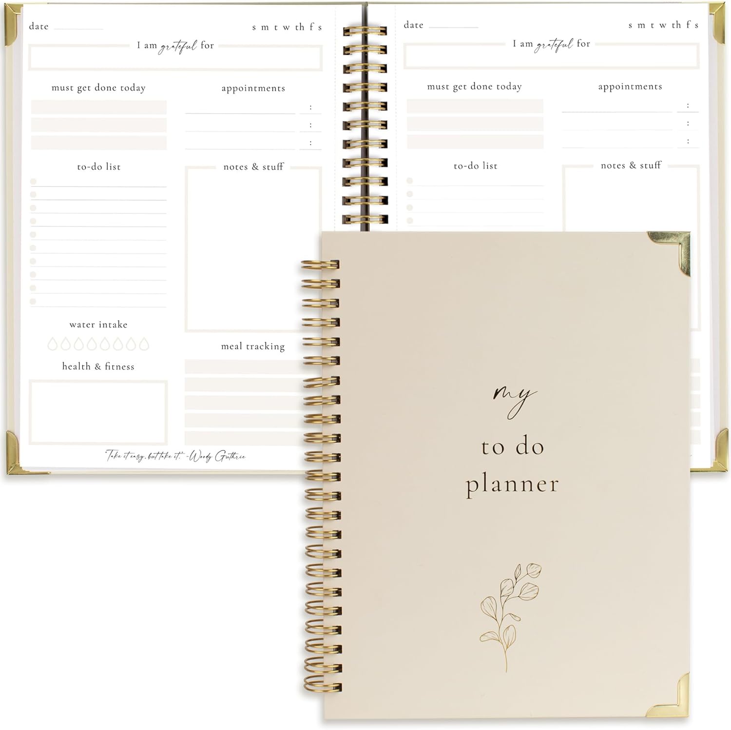 Beautiful To Do List Notebook 2026 (8.5 x 6.4") - Aesthetic Daily Planner to Easily Organize Your Tasks And Boost Productivity - Stylish Undated ADHD Planner Gift and The Perfect School or Office Supplies For Women