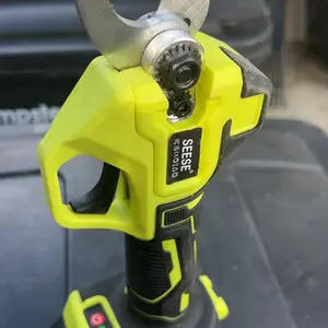 SEESE Cordless Electric Pruning Shears, 0.8"-1.26" Adjustable Cutting Diameter Brushless Branch Cutter, 2 Rechargeable Batteries - Garden & Orchard Trimming