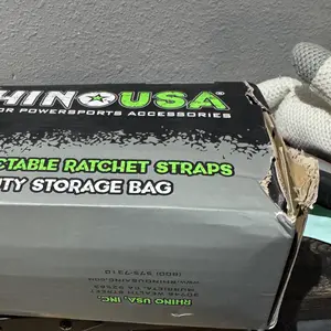 Product Review of Rhino USA 1" x 10' Retractable Ratchet Straps (select 2 pack or 4 pack) - Medium Duty Self Retracting Tie Down Straps for Truck, Cargo Trailer from M**e