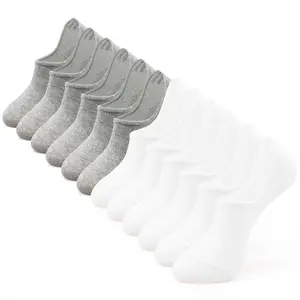 IDEGG No Show Socks Womens Low Cut Ankle Short Anti-Slid Athletic Running Novelty Casual Invisible Liner Socks(3*White,3*Gray) Womenswear Comfort
