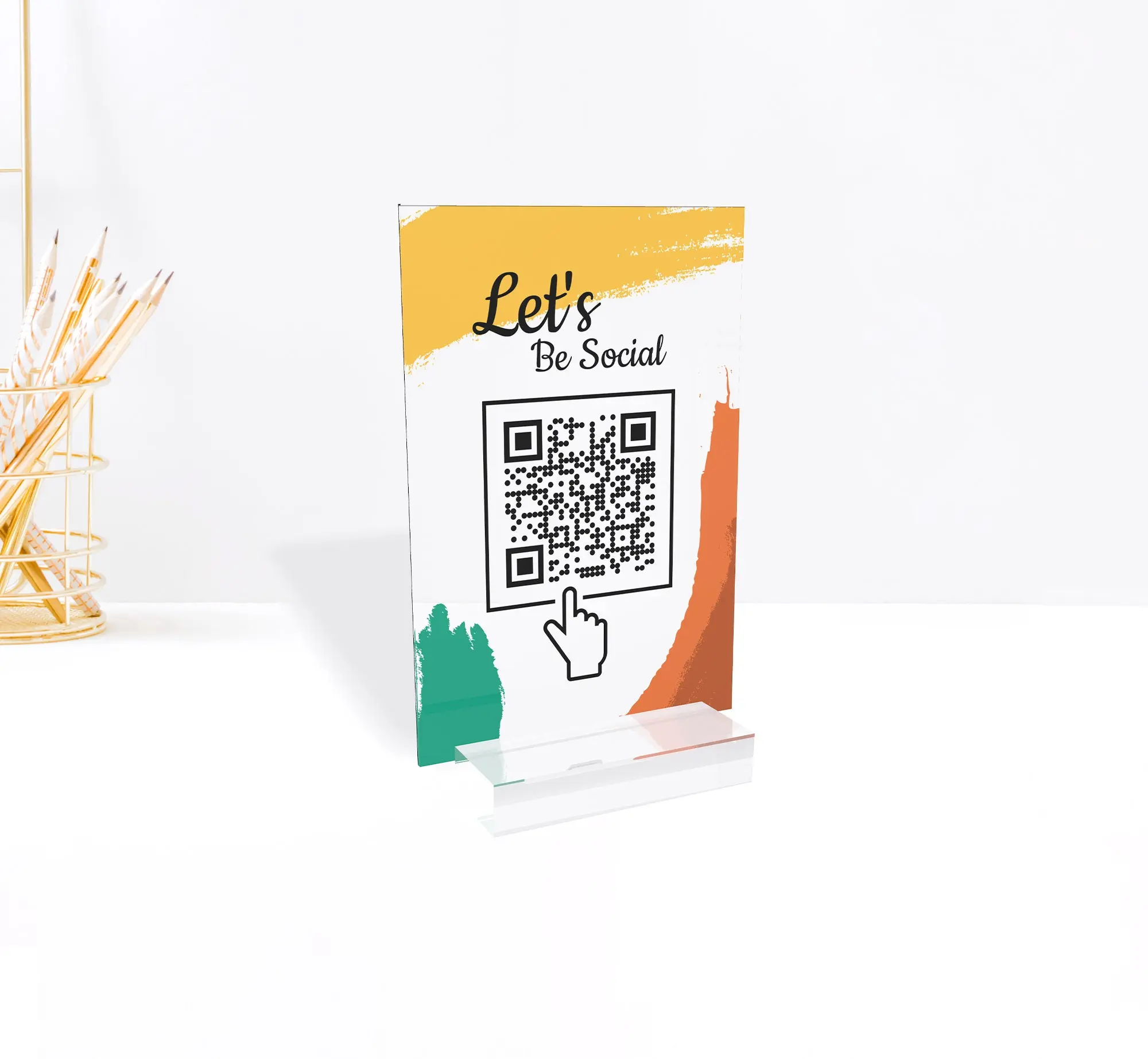 Personalized Business Social Media Sign, QR Code Sign, Instagram QR Code Sign