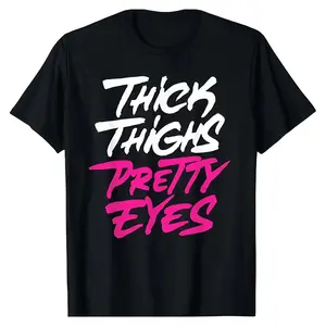 Cotton Graphic Tee For Confident Women With Bold Thighs And Pretty Eyes Design Golf Gift T-Shirt For Women tee