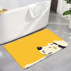 Cute Cartoon Dog Bathroom Mat, Home Bath Door Decorative Pad, Anti-Slip Flannel Rug, Soft Comfortable Touch, Suitable for Kitchen/bathroom/gate/dining Hall/walkway
