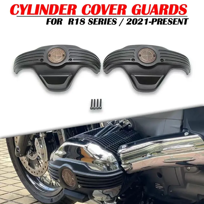 For BMW R18 Classic R18B 20+ Cylinder Head Guards Engine Protector Cover Nylon Cylinder Head Cover Guards For BMW R18 Classic B Transcontinental 2020-2023