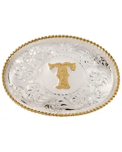 Montana Silversmiths Unisex Initial "T" Belt Buckle - 700T