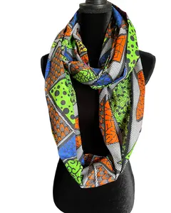 African Print Infinity Scarf & Head Wrap