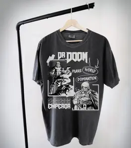 Vintage Dr_ Doom Shirt, FRONT, dr_ doom tshirt, doom shirt, comic book shirt, vintage shirt