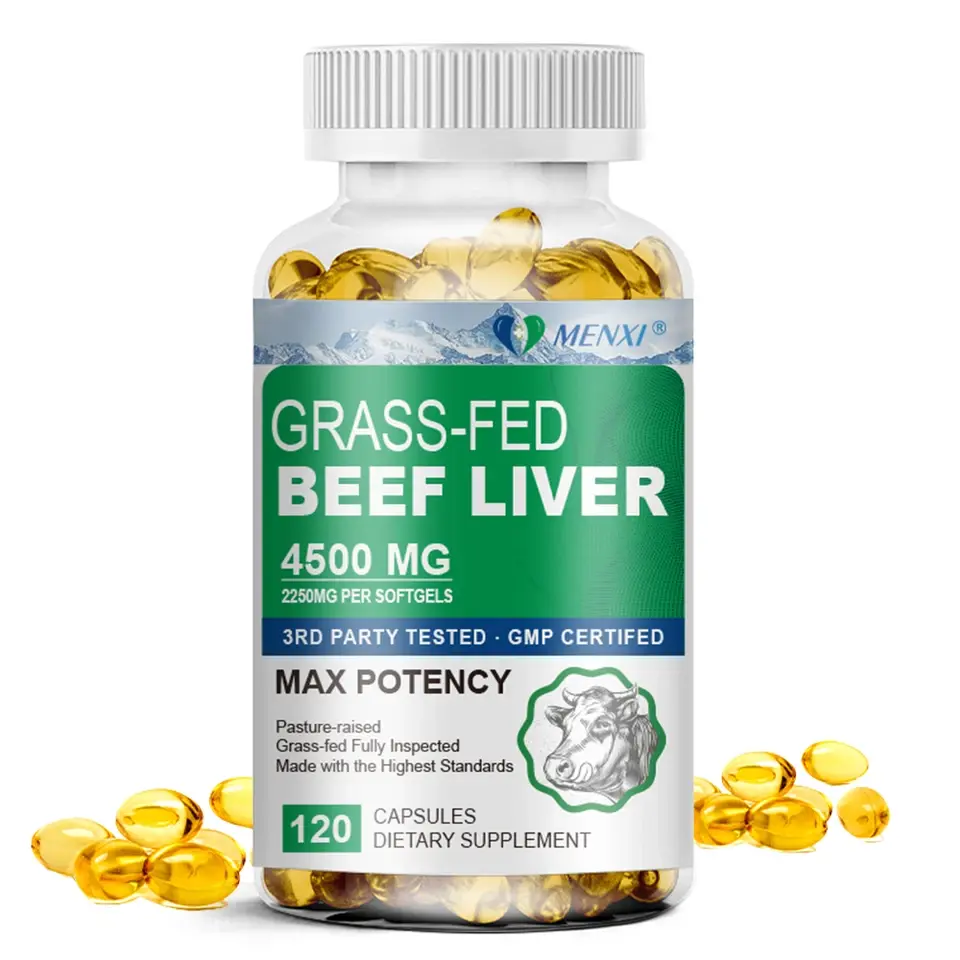 4500mg Grass Fed Beef Liver Capsules 100% Undefatted Premium Pasture-Raised