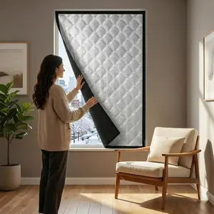 Winter Windproof Thermal Curtain, Insulating Draft-Blocking Panel for a Warmer, Cozier, More Energy-Efficient Home
