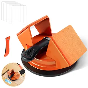 Floor Gap Fixer Tool for Laminate, LVP, Vinyl Plank & Engineered Hardwood Floors - Heavy Duty  Suction Cup, DIY Floor Gap Repair Kit (Orange, Double-Sided)