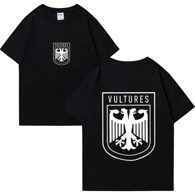 Vultures Album graphic print T Shirt Men Women vintage Hip Hop streetwear Oversized short sleeve Pure Cotton Unisex T-shirts