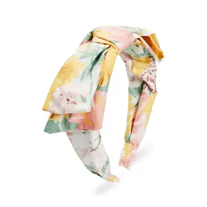 Violet & Brooks Dahlia Tailored Bow Maxi Floral Headband
