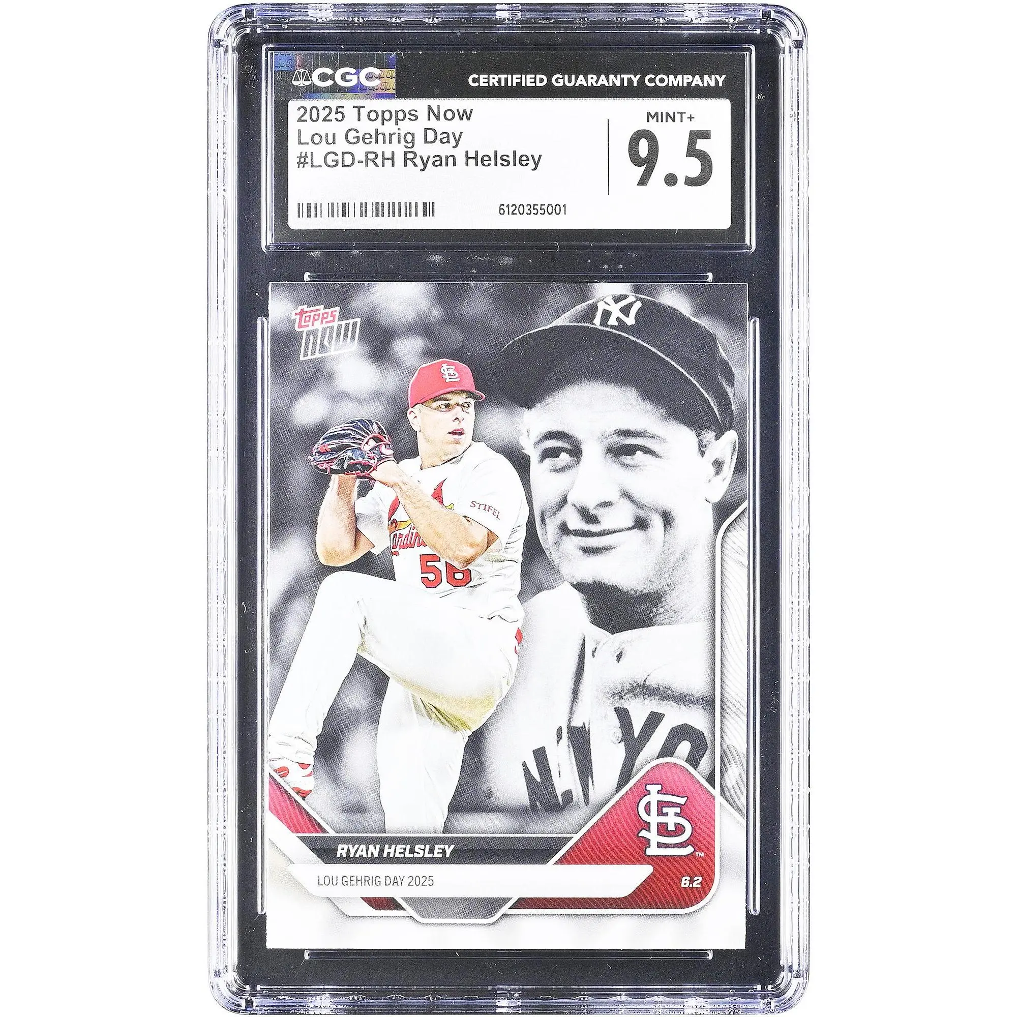 Ryan Helsley St. Louis Cardinals 2025 Topps Now Lou Gehrig Day #LGD-RH CGC Authenticated 9.5 Card
