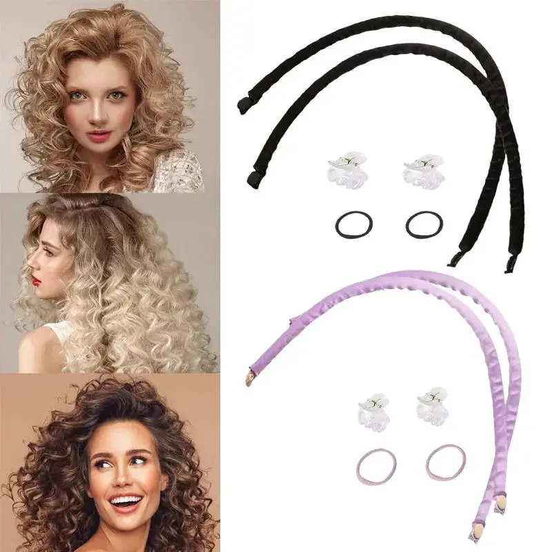 Rulos de Cabello Suaves, Varilla de Rizado Sin Calor, Diadema, Rodillos de Cabello Sin Calor, Rizos Perezosos, Dormir Durante la Noche, Varillas Flexibles, Herramientas de Estilismo de Cabello Flexi Rods Curls Heatless Curls Rods Heatless Curls Rods