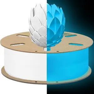 Pla Glow in the Dark Filament, White to Glow Blue, Luminous 3D Printing Filament 1.75mm ±0.02mm, 250g Reusable Spool