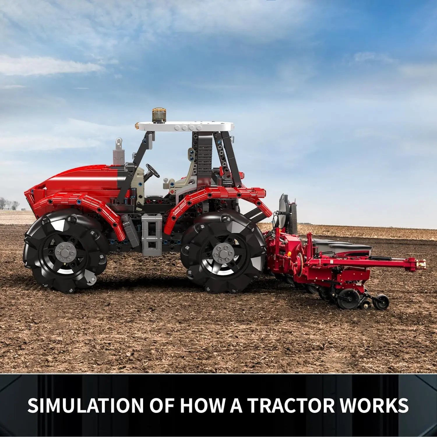 Mould King 18037 Tractor Model Building Blocks Kit with Remote Control ...