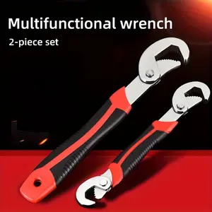 2-Piece Universal Wrench Set – Multifunctional, Portable, Quick-Grip & Adjustable Wrenches (Includes Pipe Wrench)