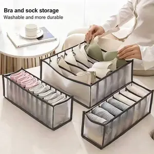 Foldable underwear organizer | With divided design to prevent deformation | Tool for organizing closet drawers Storage Bins Multifunctional Collapsible box tictok shopping large clothes storage bag capacity baby