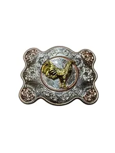 Rooster Western Style Cowboy Buckle Hebilla Vaquera Gallo