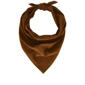 HERSKIND Suede Bandana in Cognac