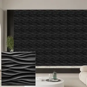 3D Wave Texture Wall Panel, 12/20/30pcs Wall Decor, Wall Decal, Wall Art for Home Living Room Bedroom Hotel Office Game Room TV Backsplash