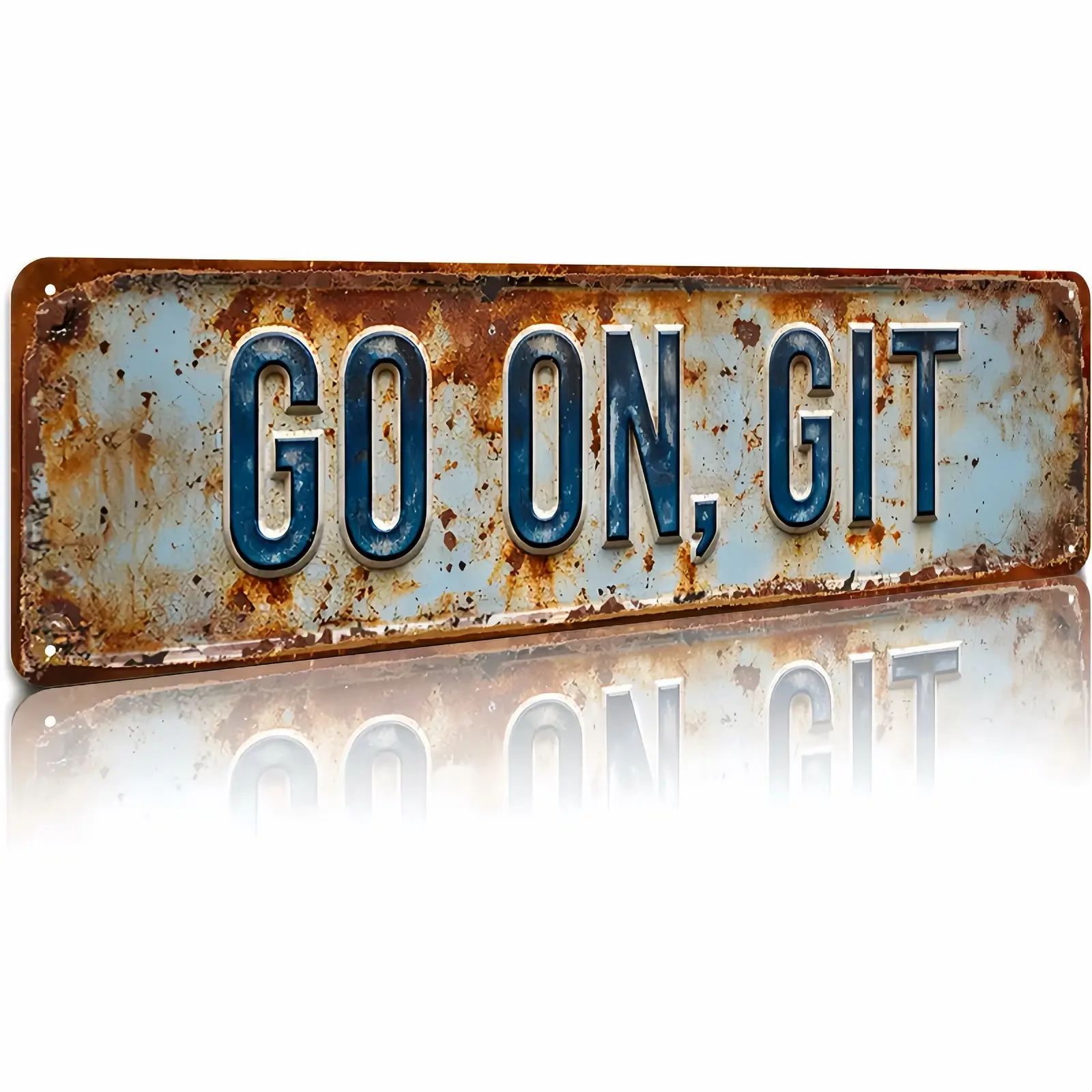 Vintage Metal Signs, Go on Git Letter Pattern Sign, Wall Art for Home, Bar, Pub, Cafe Decor, Wall Decor, Retro Garage Signs Decoration Items Homedecor Cool Design
