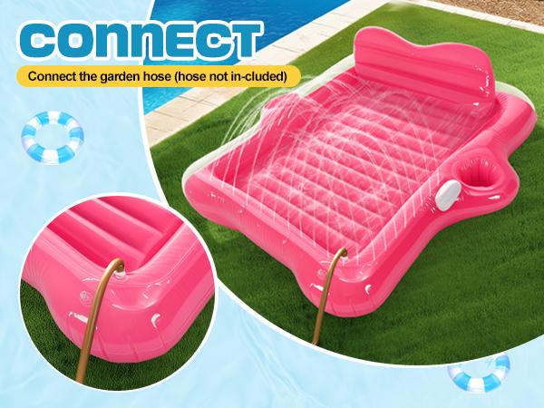 Inflatable Tanning Pool Lounger Float, 72*61’’/80*67’’Large Size Pool Floats Adult with Automatic Spray Cooling, 5 in 1 Suntan Tub Raft Floatie, Sunbathing Bed Lounge for Pool Party Yard Tanning Outdoorfun Inflatable Tanning Pool Lounger Float, 72*61’’/80*67’’Large Size Pool Floats Adult with Automatic Spray Cooling, 5 in 1 Suntan Tub Raft Floatie, Sunbathing Bed Lounge for Pool Party Yard Tanning Outdoorfun