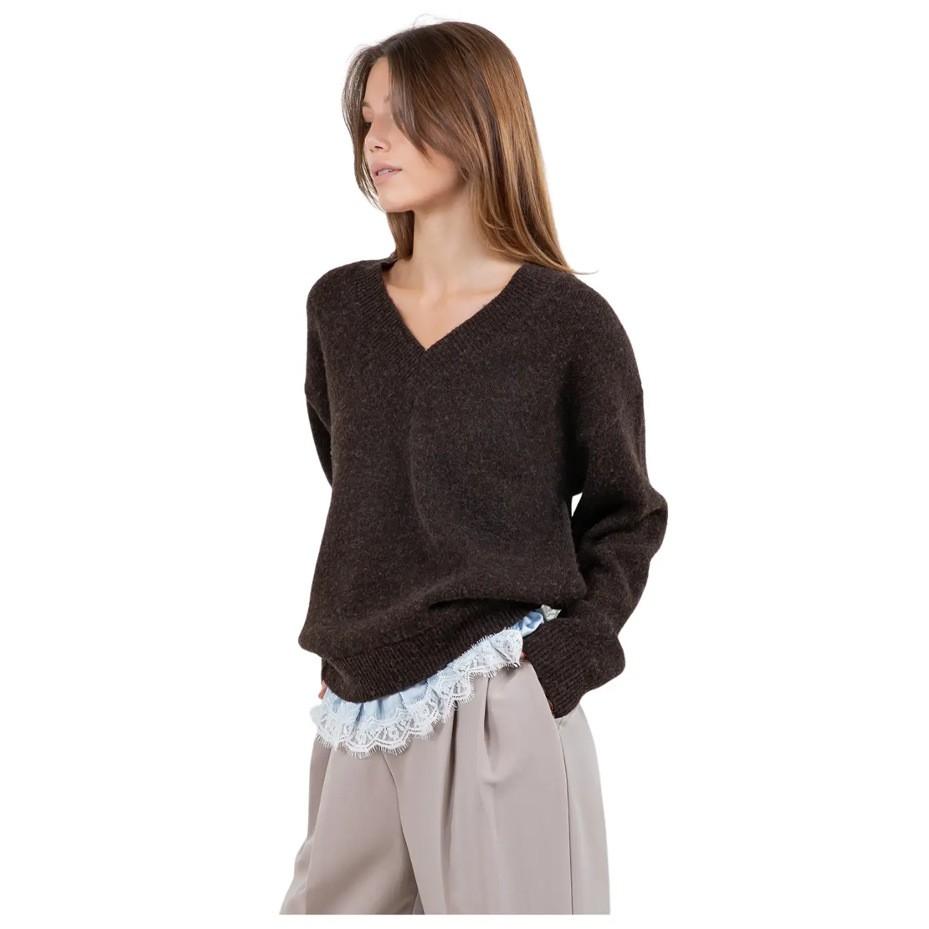 Mocha Cloud Knit Sweater