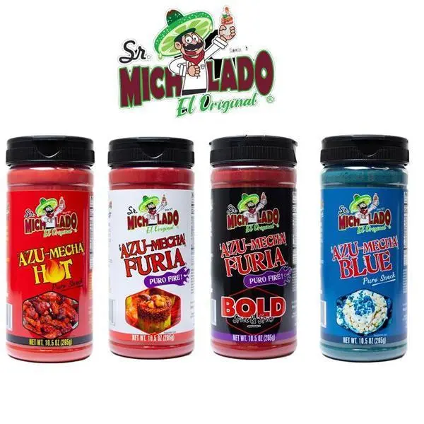 🔥 BEST SELLER! Azu-Mecha Furia BOLD Spice & Spicy - Sr. Michelado - Snack Seasoning - Powder for snacks, veggies, chips, carne seca, chicken, ceviche, fries, etc.