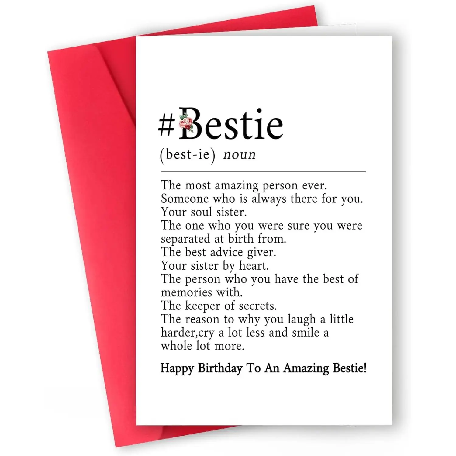 Funny Birthday Card for Women Sister, Happy Bday Gifts for Bestie, Bestie Birthday Card, Friendship Birthday Card,  Friend Birthday Card