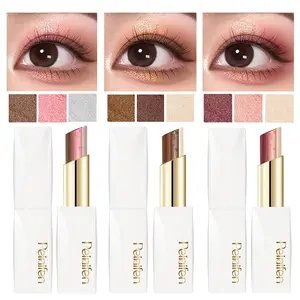 Three color eye shadow is shiny, durable, natural and easy to apply pearl eye shadow