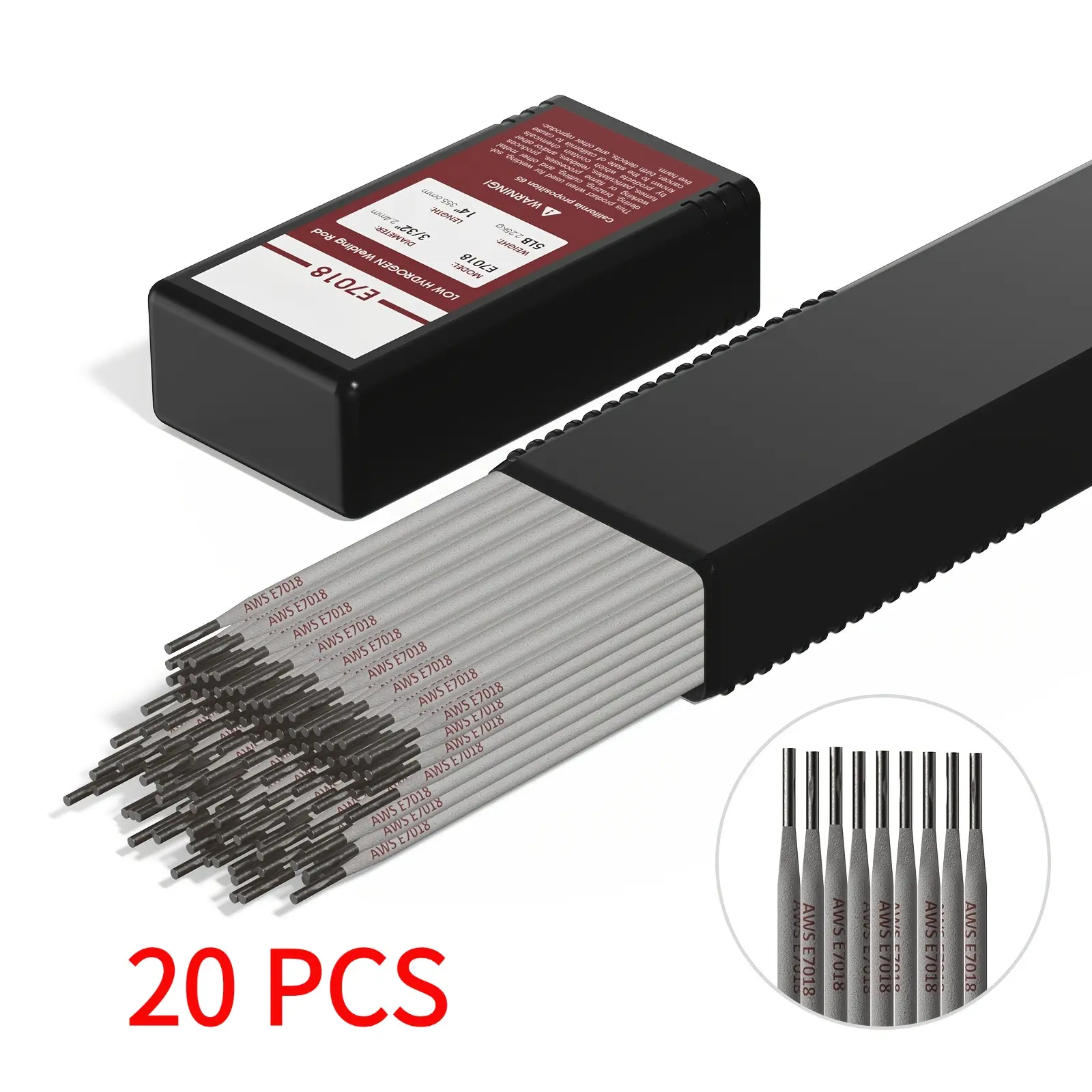 E7018 Arc Welding Rods Electrode 1/8'' 3/32'' 5/32'', Low Hydrogen Carbon Steel, AWS Certified, All Position Welding, Low Hydrogen Content, High Quality Industrial Welding Material for Professionals, Toughness