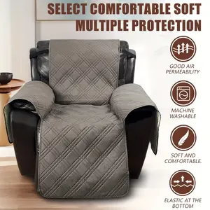 1Pc Non-Slip Single Sofa Cover, 100% Polyester Washable Material Lounge Chair Slipcover, Pet Furniture Protector, Soft Sofa Protector, Easy Installation & Care for Home & Office