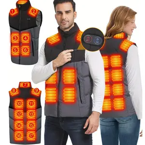 USB Powered Heating Vest, 1 Count 17-heat Zone Heating Vest, Winter Outdoor Sports Vest, Warm Vest for Men & Women