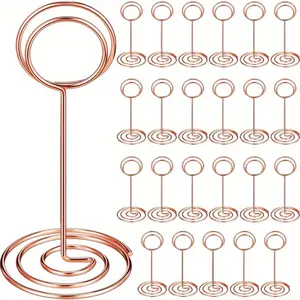 24Pack 1.15*3.35inch Table Number Holders Table Number Stands Place Card Holder for Wedding Party Graduation Reception Restaurant Home Photo Picture Office Memo