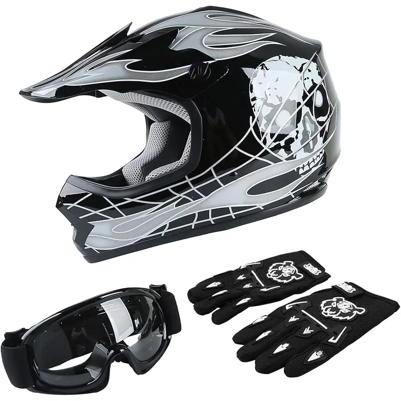 Youth Motorcycle Four Wheeler Riding Racing Helmets Motocross ATV Helmets Offroad Street Dirt Bike Go-Kart BMX MX Full Face Helmet Red Spider Samll Size Youth Motorcycle Four Wheeler Riding Racing Helmets Motocross ATV Helmets Offroad Street Dirt Bike Go-Kart BMX MX Full Face Helmet Red Spider Samll Size