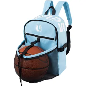 Durable Basketball Backpack with Separate Ball Compartment Shoe Storage Water-Resistant Sports Gym Bag for Kids Youth, for Soccer Volleyball Basketball Gear Training