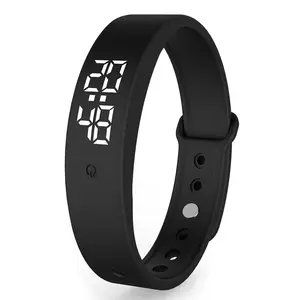 LED Digital Smart Bracelet Monitor Thermometer Vibration Alarm Wristband Smart Bracelet Waterproof Smartband for Student