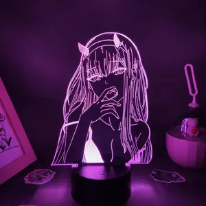 Zero Two Anime Figure 02 Darling In The Franxx LED Lamp - Perfect for Fans