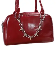 Metal Bag Chain Rivet Detail Purse Strap Accessory, Y2K Punk Grunge Style, Fashionable Handbag Hardware, Unique Jewelry Design, Bag Chain Charm
