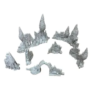 Tree Ruins Terrain for DnD Pathfinder & TTRPG 3D Printed Forest Ruins for 28mm Miniatures Natural Tree Trunks Ruined Stone for Ambush Points and Story Hooks