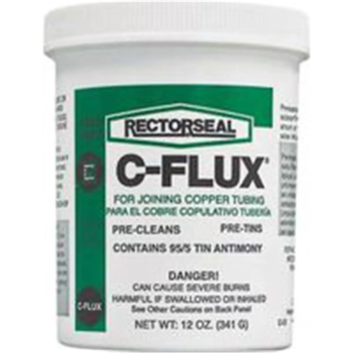 Rectorseal C-Flux 12 oz Lead-Free Paste Flux - High Quality Cold Weather Formula with Powdered Solder for Boating Soldering Joints, Leak Prevention