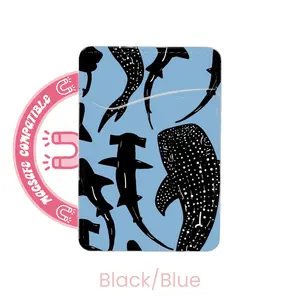 abbyrose Shark Tank Card Holder with magnet Black/Blue