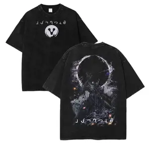 Destiny 2 "Void Warlock" Graphic T-Shirt | Washed Cotton Menswear Top | Smooth Seamless Print for Man | Streetwear Casual Look Fabric Collar Crewneck Clothes Soft