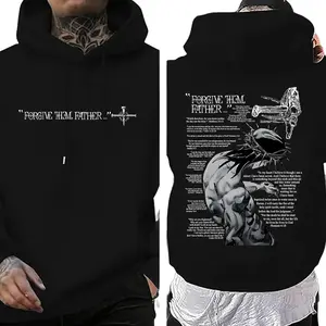 Forgive Them Father Double-Sided Hoodie – Bold Christian Graphic Pullover with Bible Verse Prints, Religious Faith-Based Streetwear, Inspirational Jesus Quote Hoodie, Unisex Casual Top