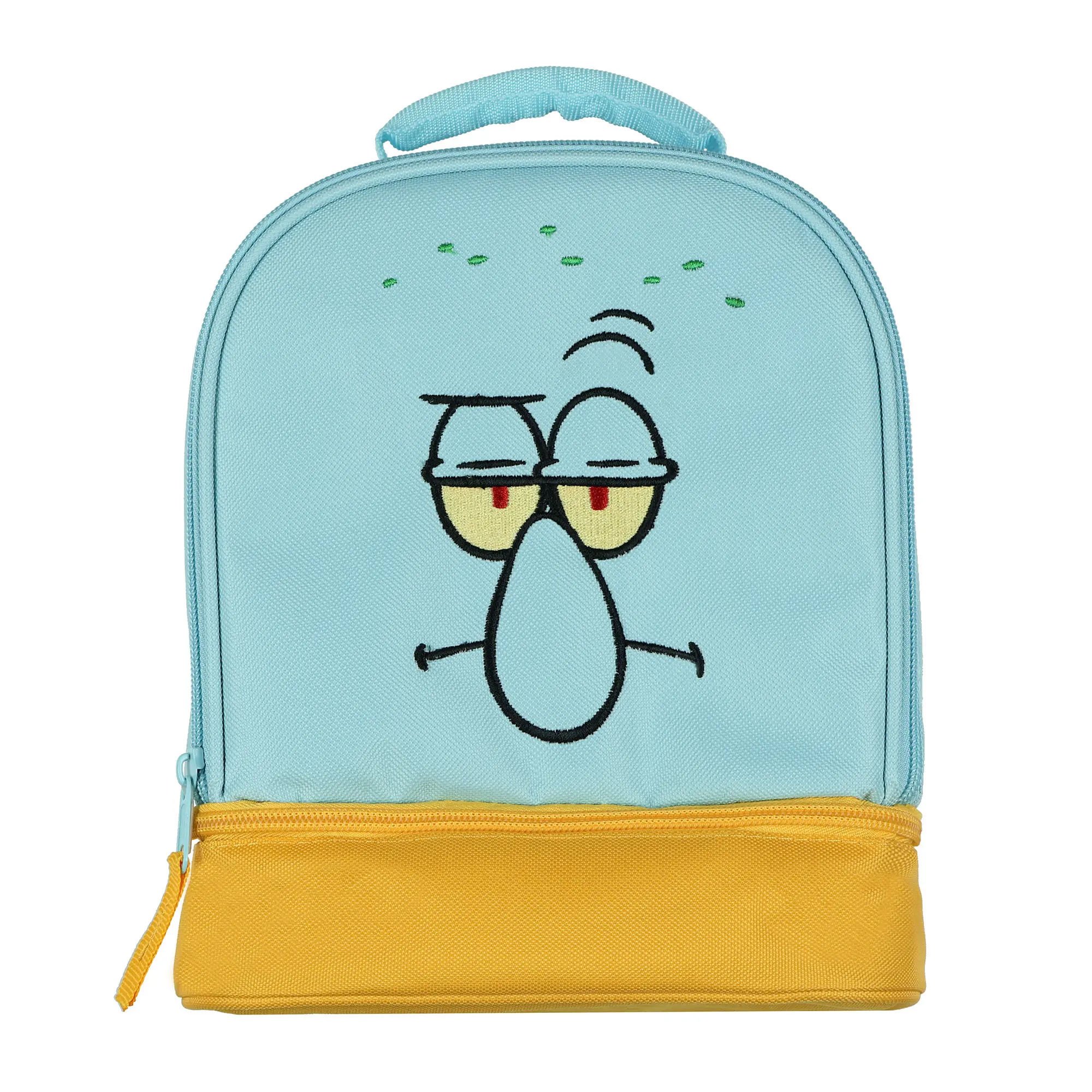 SpongeBob SquarePants Squidward Lunch Bag Dual Compartment Insulated Tote Box 10"