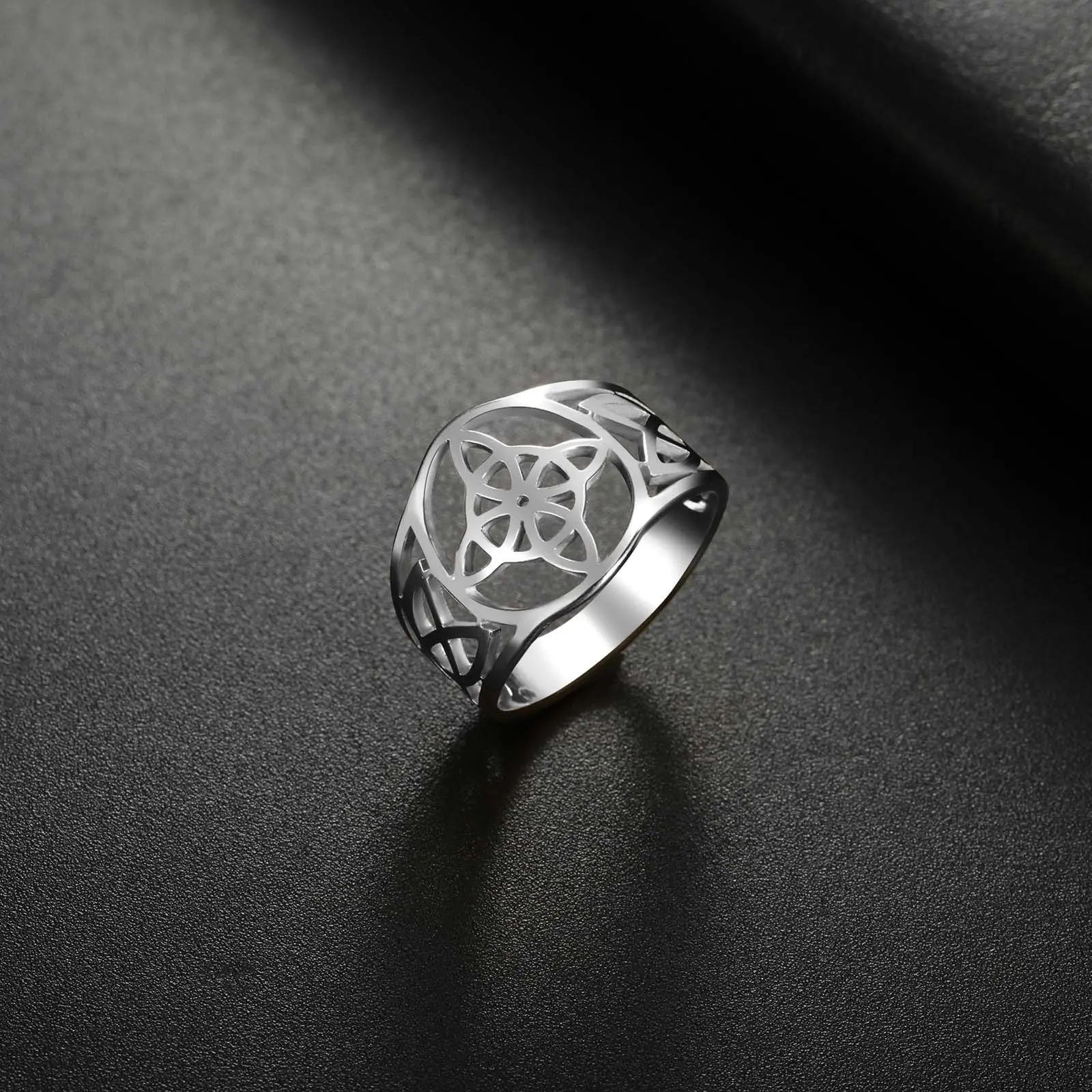 Hollow Witch Knot Artificial Gemstone Ring, Unisex Adjustable Statement Ring, Creative Fashion Jewelry, Versatile Daily Accessory Gift, Adjustable Rings, Statement Rings