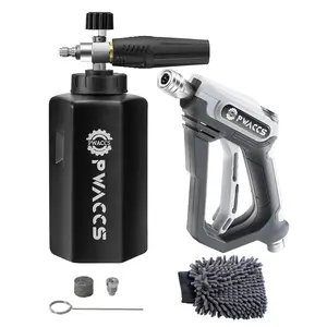 Pressure Washer Foam Sprayer, Short Pressure Washing Tool, Foam Cannon for Car Wash Kit with 1/4" Quick Connector, High Pressure Foam Sprayer, Heavy Duty, for Power Tool, Handle, Power Washer Lance, Car Wash Equipment